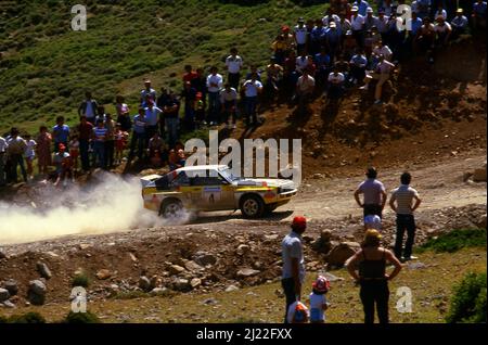 Michele Mouton (FRA) Fabrizia Pons (ITA) Audi Sport Quattro GRB Audi Sport Stockfoto