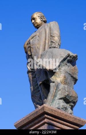 Statue von Jean-Baptiste Trystam, Hafen von Dünkirchen, Dünkirchen, Nord, Hauts-de-France, Frankreich Stockfoto