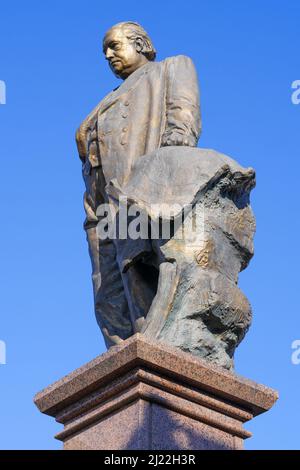 Statue von Jean-Baptiste Trystam, Hafen von Dünkirchen, Dünkirchen, Nord, Hauts-de-France, Frankreich Stockfoto