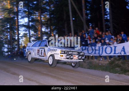 Per Eklund (SWE) Dave Whittock (GBR) Audi Quattro GRB Clarion Stockfoto