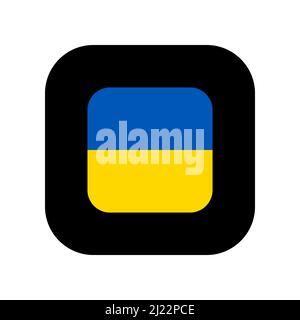 Symbol für die Verwendung in Anwendungen verschiedener Gadgets. Symbol der Nationalflagge der Ukraine. Flacher, minimalistischer Stil. Stock Vektor