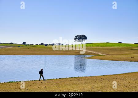 Pego do Altar Dam, Santa Susana. Alentejo, Portugal Stockfoto