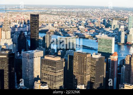 New York, USA - 23. Oktober 2015: Ansicht des Hauptquartiers der Vereinten Nationen in New York City Stockfoto