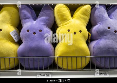 Saisonale Ausstellung für Frühling und Ostern in Party City, New York City, USA 2022 Stockfoto