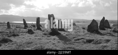 Callanish Stone Circle 2 auf Isle of Lewis, Äußere Hebriden Stockfoto