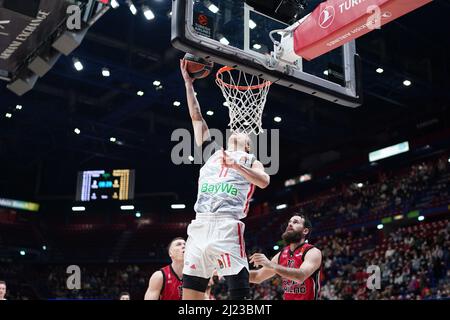 Mailand, Italien. 29. März 2022. Vladimir Lucic (FC Bayern Munchen Basketball) während der AX Armani Exchange Milano gegen Bayern Monaco, Basketball Euroleague Championship in Mailand, Italien, März 29 2022 Quelle: Independent Photo Agency/Alamy Live News Stockfoto