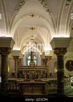 Krypta der Basilica di Sant'Antonino, Sorrento Stockfoto