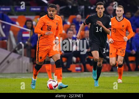 AMSTERDAM, NIEDERLANDE - 29. MÄRZ: Während des Internationalen Freundschaftsspiel zwischen den Niederlanden und Deutschland in der Johan Cruijff Arena am 29. März 2022 in Amsterdam, Niederlande (Foto: Andre Weening/Orange Picles) Stockfoto