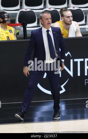 Bologna , Italien, 29/03/2022, Porfirio Fisac (Herbalife CB Gran Canaria) während des Eurocup-Turniermatches Segafredo Virtus Bologna vs. BC Gran Canaria in der Segafredo Arena - Bologna, 29. März 2022 - Foto: Michele Nucci Stockfoto