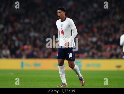 29.. März 2022 ; Wembley Stadium, London, England; Internationale Fußballmannschaft, England gegen Elfenbeinküste; Jude Bellingham von England Stockfoto