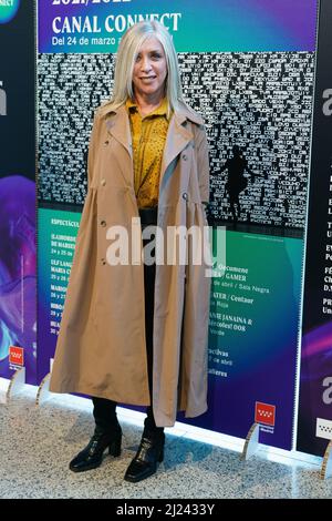 Madrid, Spanien. 29. März 2022. Eva Isanta nimmt an der Fotoausstellung „Canal Connect“ im El Canal Theatre in Madrid Teil. (Foto: Atilano Garcia/SOPA Images/Sipa USA) Quelle: SIPA USA/Alamy Live News Stockfoto