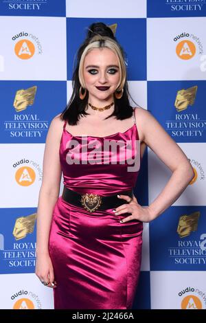 London, Großbritannien. 29. März 2022. Mollie Gallagher nimmt an den Royal Television Society Program Awards im Grosvenor Hotel in London Teil. Bilddatum: Dienstag, 29. März 2022. Bildnachweis sollte lauten: Matt Crossick/Empics/Alamy Live News Stockfoto