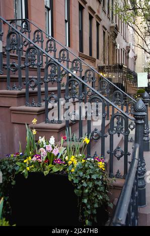 Frühlingsszenen um Lower Manhattan, New York City. Stockfoto