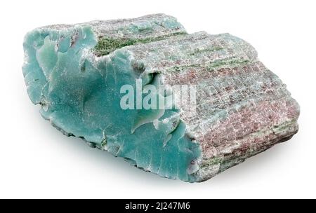 Chrom versteinerter Baum Holz (Conifer-Araucarioxylon Arizonicum), das Holz wurde mit mineralisierten Chrom ersetzt, so dass es seine grüne Farbe. Es Stockfoto