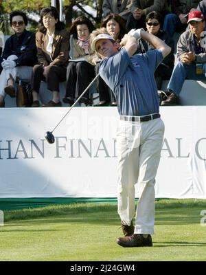 25. Nov 2004-Seogwipo, Südkorea-Brett Quigley spielt Fahrer, der am 25. Nov 2004 in Jeju, Südkorea, bei einer PGA TOUR Championship 1 beim ersten T-Rennen gedreht wurde. Stockfoto