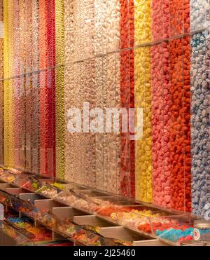 Bunte Pick n Mix Shop und Display Stockfoto