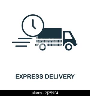 Express Delivery-Symbol. Monochromes Simple Express Delivery-Symbol für Vorlagen, Webdesign und Infografiken Stock Vektor