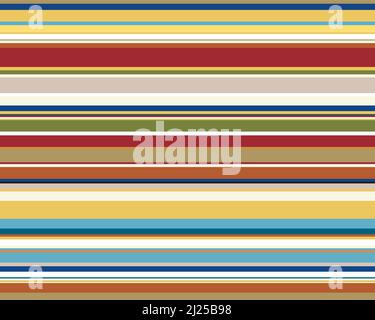 Bunte Horizontale Streifen Muster Hintergrund In Gelb Rot Orange Sky Blue Farbe Stock Vektor