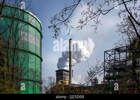 Kokerei des Stahlwerks Huttenwerke Krupp Mannesmann - HKM Stockfoto