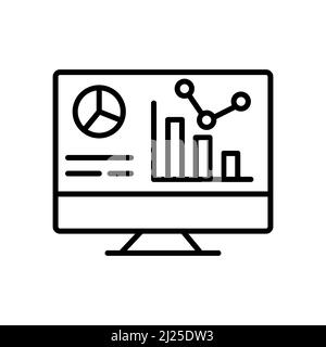 Symbol für Dashboard-Admin-Glyphe. Einfacher, solider Stil. Vorlage für das Bedienfeld, Datenanalyse, Agentur, Diagramm, lineares Geschäftszeichen Stock Vektor