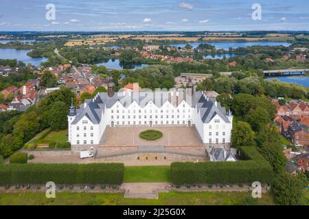 Luftaufnahme von Ploen Castle. Schleswig-Holstein, Deutschland Stockfoto