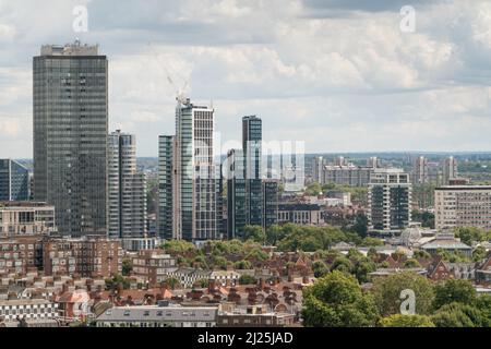 Von Westminster nach Vauxhall, London, England Stockfoto