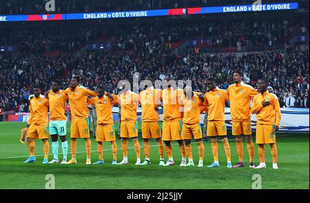 London, Großbritannien. 29. März 2022. Elfenbeinküste während des Internationalen Freundschaftsspiel im Wembley Stadium, London. Bildnachweis sollte lauten: David Klein/Sportimage Kredit: Sportimage/Alamy Live News Stockfoto