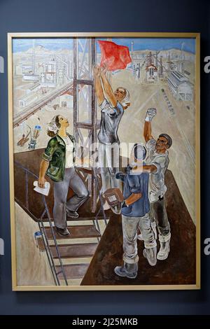 Gemälde im Nationalmuseum der bildenden Künste, Tirana, Albanien Stockfoto