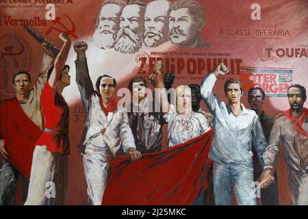 Gemälde im Nationalmuseum der bildenden Künste, Tirana, Albanien Stockfoto