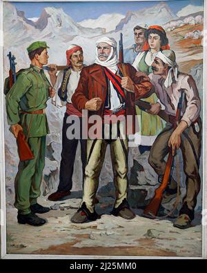 Gemälde im Nationalmuseum der bildenden Künste, Tirana, Albanien Stockfoto