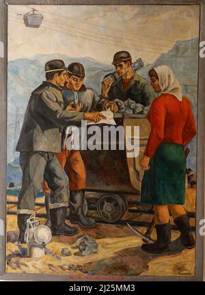 Gemälde im Nationalmuseum der bildenden Künste, Tirana, Albanien Stockfoto