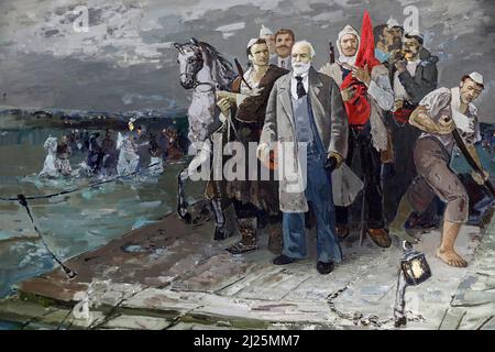Gemälde im Nationalmuseum der bildenden Künste, Tirana, Albanien Stockfoto