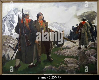 Gemälde im Nationalmuseum der bildenden Künste, Tirana, Albanien Stockfoto