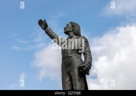 Statue von José Mejía Leckerica in Quito, Ecuador Stockfoto