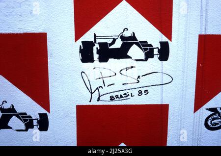 Ayrton Senna da Silva (BH) Lotus Autograph Stockfoto