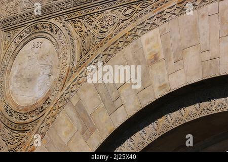 Der ursprüngliche Bogen von der alten Chicago Stock Exchange. Stockfoto