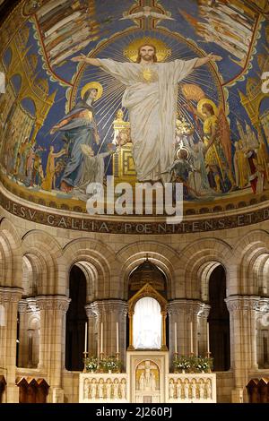 Basilika des Heiligen Herzens, Paris, Frankreich. Chor Stockfoto