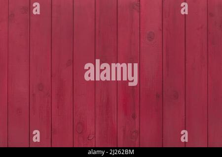 Dunkel karmesinrot Farbe burgunderrot Holz Textur Zaun Brett Hintergrund. Stockfoto