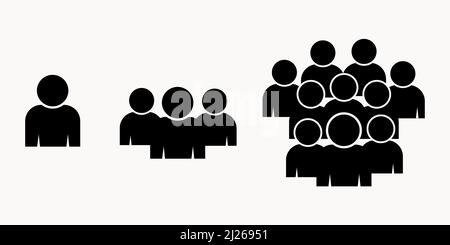 Menschen Symbol oder Logo isoliert Zeichen Symbol Vektor Illustration - Sammlung von hochwertigen schwarzen Stil Vektor-Symbole Stock Vektor