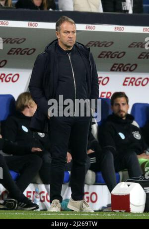 Cheftrainer Hansi Flick of germany Fussball LŠnderspiel Deutschland - Israel Fußballfreundschaftsspiel Deutschland gegen Israel Hoffenheim Sinsheim 26.3.2022 © diebilderwelt / Alamy Stock Stockfoto