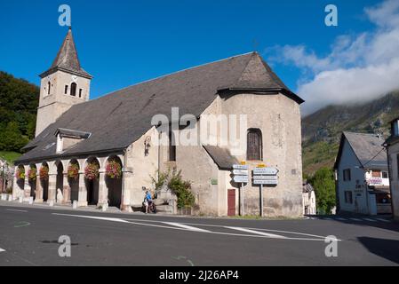 Saint Mary's Church, Sainte-Marie de Campan, Frankreich. Stockfoto