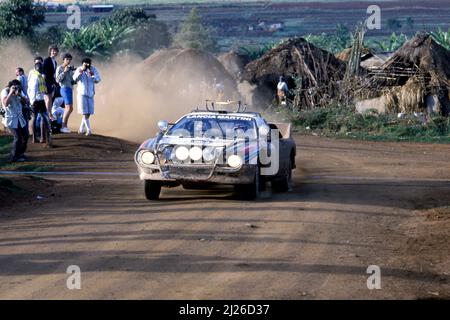 Attilio Bettega (ITA) Maurizio Perissinot (ITA) Lancia Rally 037 GRB Lancia Martini Racing Stockfoto