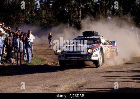 Attilio Bettega (ITA) Maurizio Perissinot (ITA) Lancia Rally 037 GRB Lancia Martini Racing Stockfoto