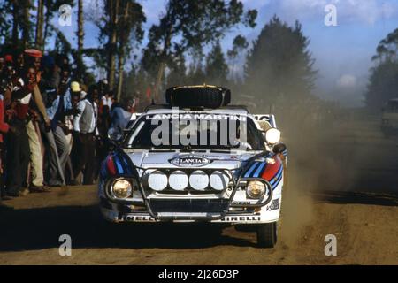 Attilio Bettega (ITA) Maurizio Perissinot (ITA) Lancia Rally 037 GRB Lancia Martini Racing Stockfoto
