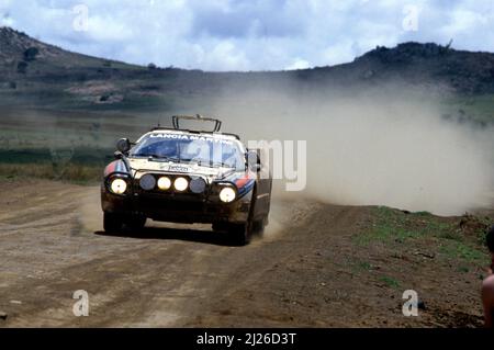 Attilio Bettega (ITA) Maurizio Perissinot (ITA) Lancia Rally 037 GRB Lancia Martini Racing Stockfoto