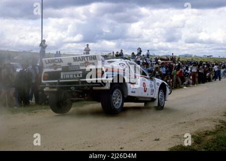 Attilio Bettega (ITA) Maurizio Perissinot (ITA) Lancia Rally 037 GRB Lancia Martini Racing Stockfoto