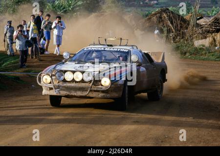 Attilio Bettega (ITA) Maurizio Perissinot (ITA) Lancia Rally 037 GRB Lancia Martini Racing Stockfoto