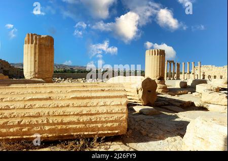 Syrien. Die antike Stadt Palmyra. Tempel von Bel Stockfoto