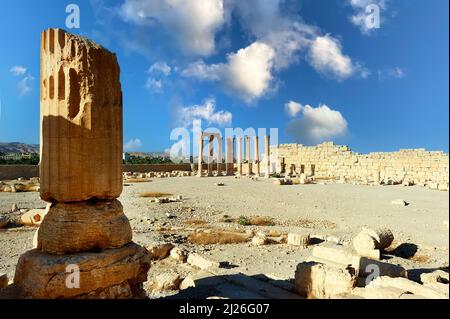 Syrien. Die antike Stadt Palmyra. Tempel von Bel Stockfoto