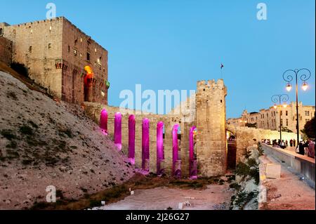 Syrien. Aleppo. Die Zitadelle Stockfoto